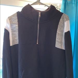 PINK black grey and white half zip